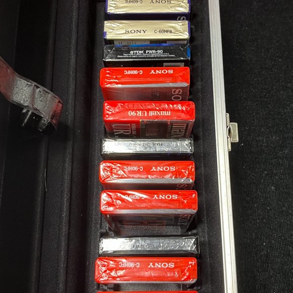 Cassette Carry Case. Vintage. Holds 12. C/W 12 Sealed Cassettes. Normal Bias - Picture 4 of 7